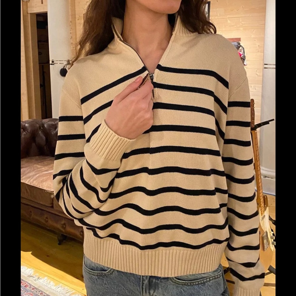 Brandy Melville Aleah Cotton Stripe Sweater